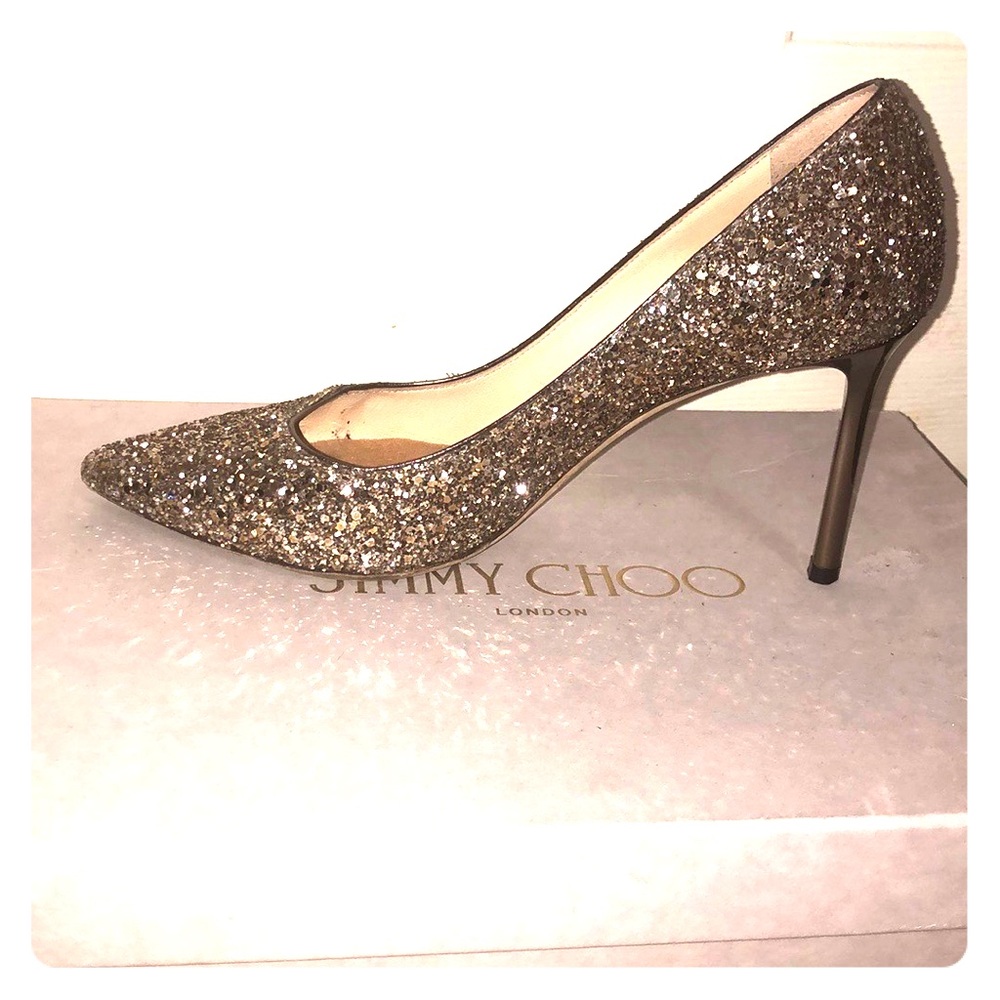 Jimmy choo Romy gold glitter size 36